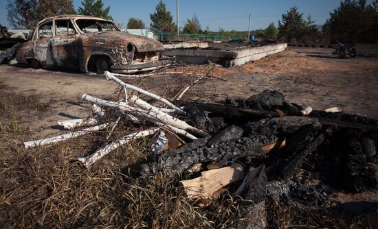 Последствия пожаров в Тюменской области