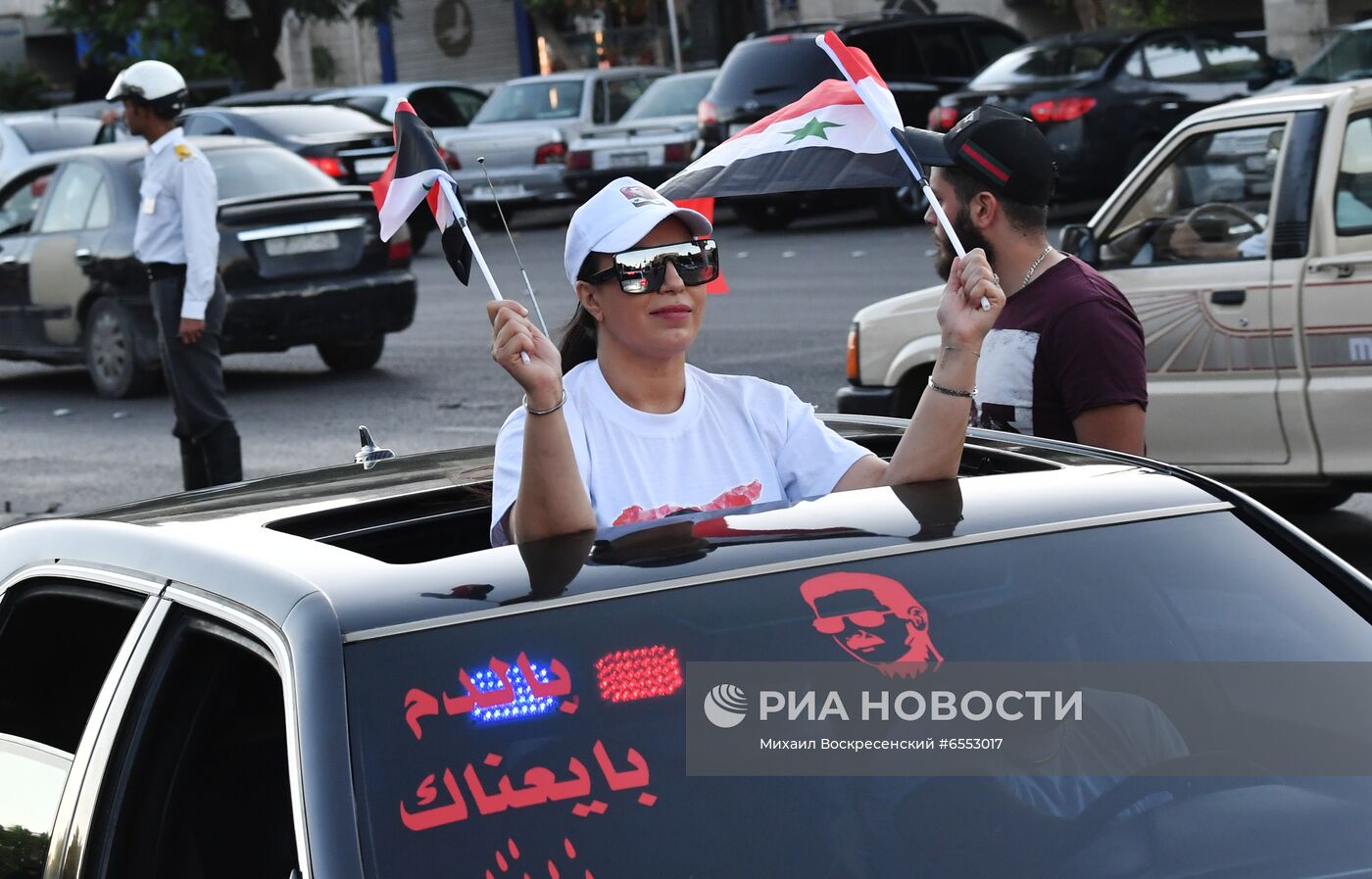 Акция в поддержку президента Сирии Б. Асада 