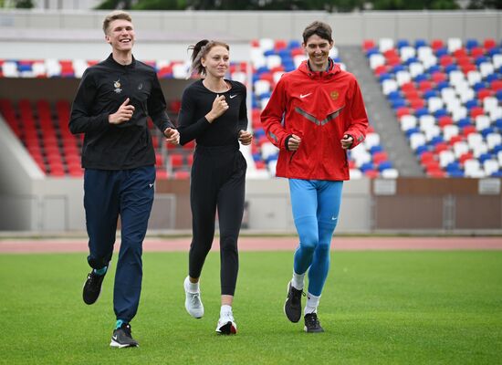 Тренировка сборной России по легкой атлетике