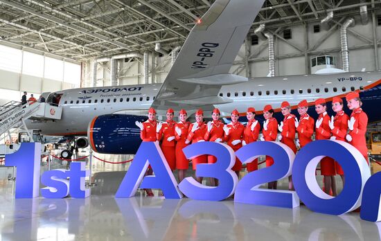 Презентация самолётов нового типа в парке Аэрофлота Airbus A321/320neo