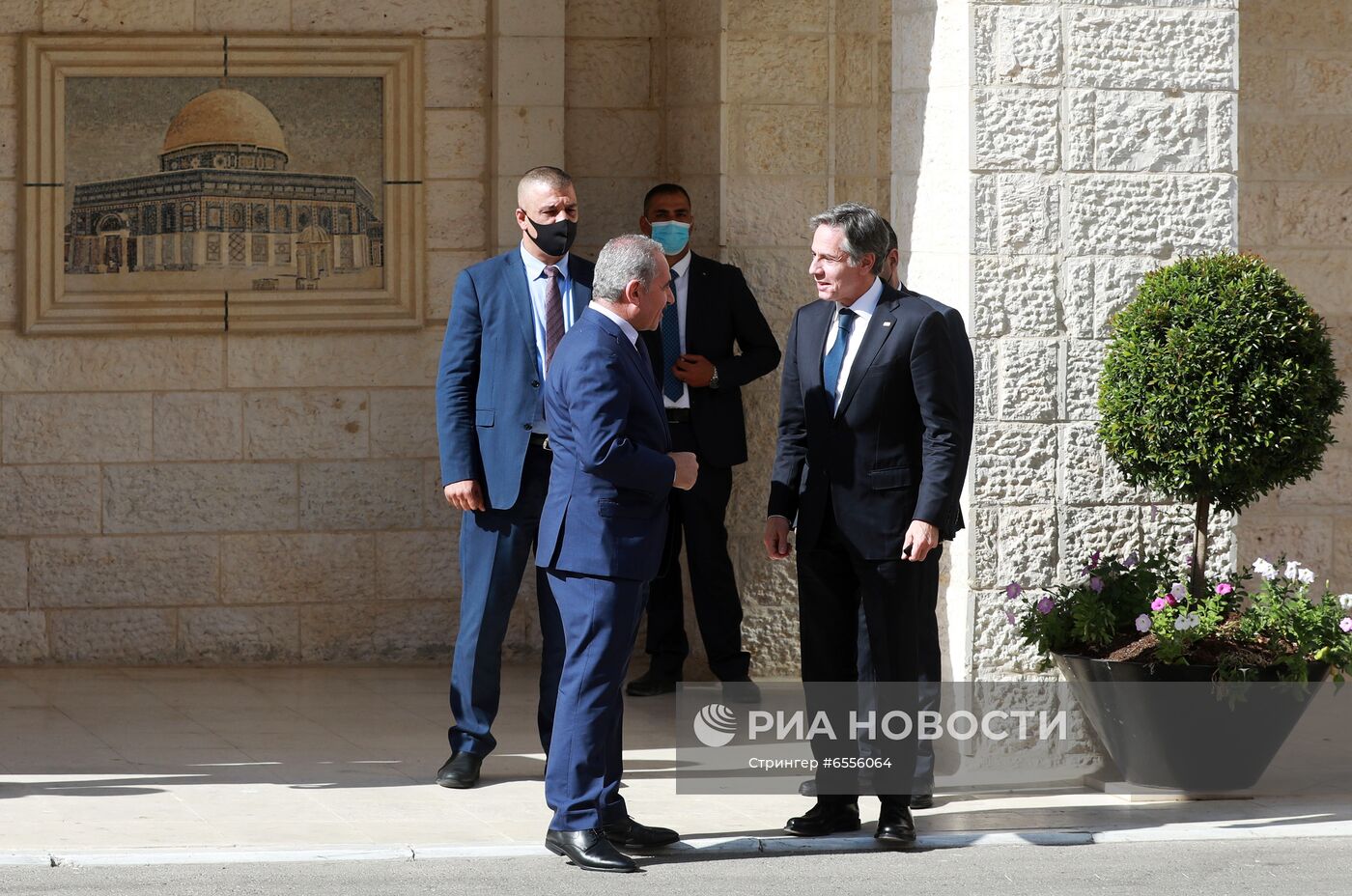 Встреча президента Палестины М. Аббаса и госсекретаря США Э. Блинкена