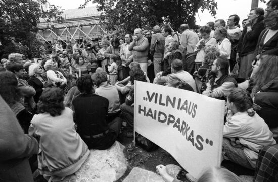 Митинг, организованный общественно-политической организацией Саюдис