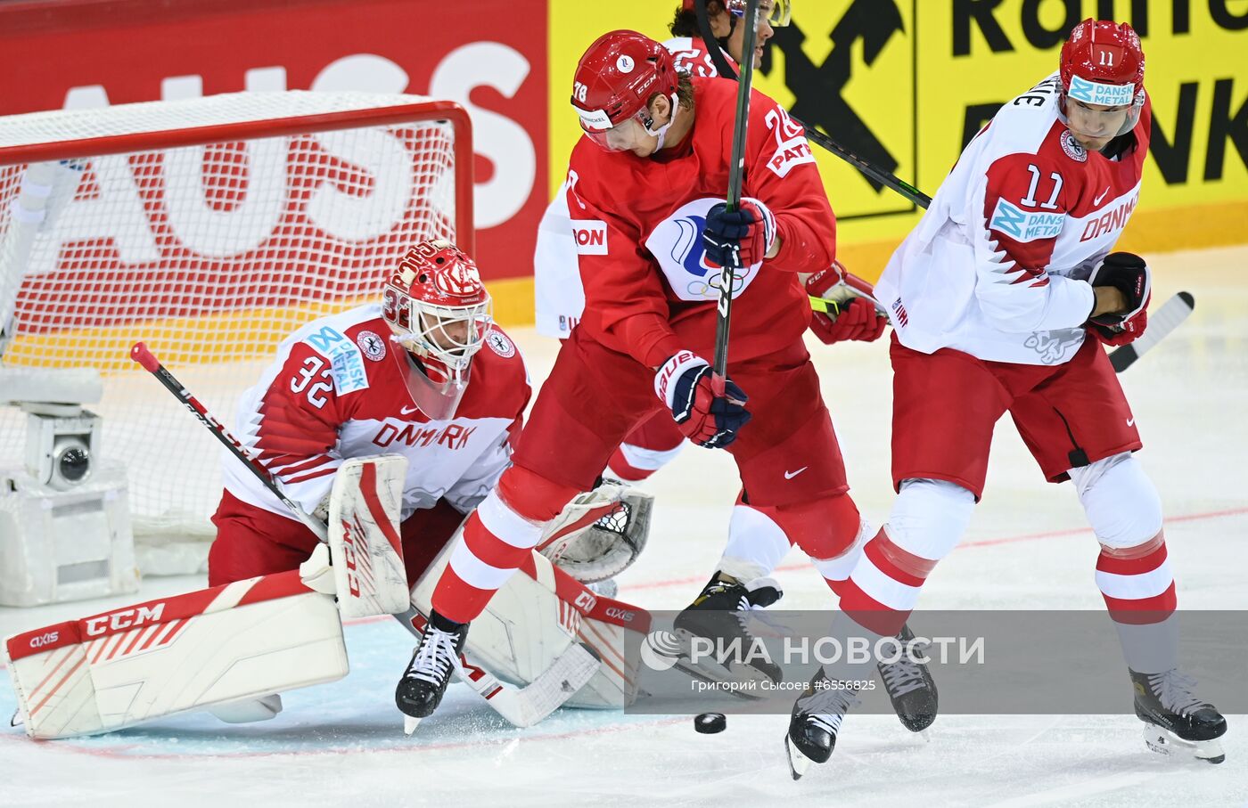 Хоккей. Чемпионат мира. Матч Россия - Дания