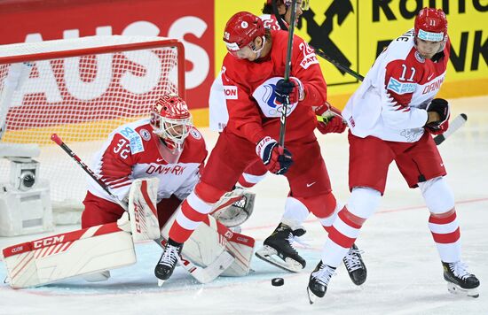 Хоккей. Чемпионат мира. Матч Россия - Дания 