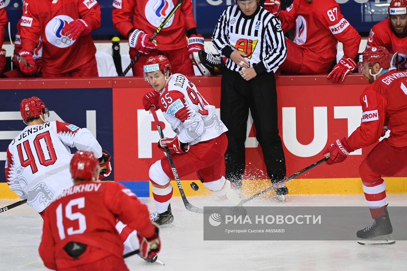 Хоккей. Чемпионат мира. Матч Россия - Дания 