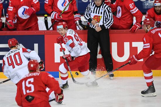 Хоккей. Чемпионат мира. Матч Россия - Дания 