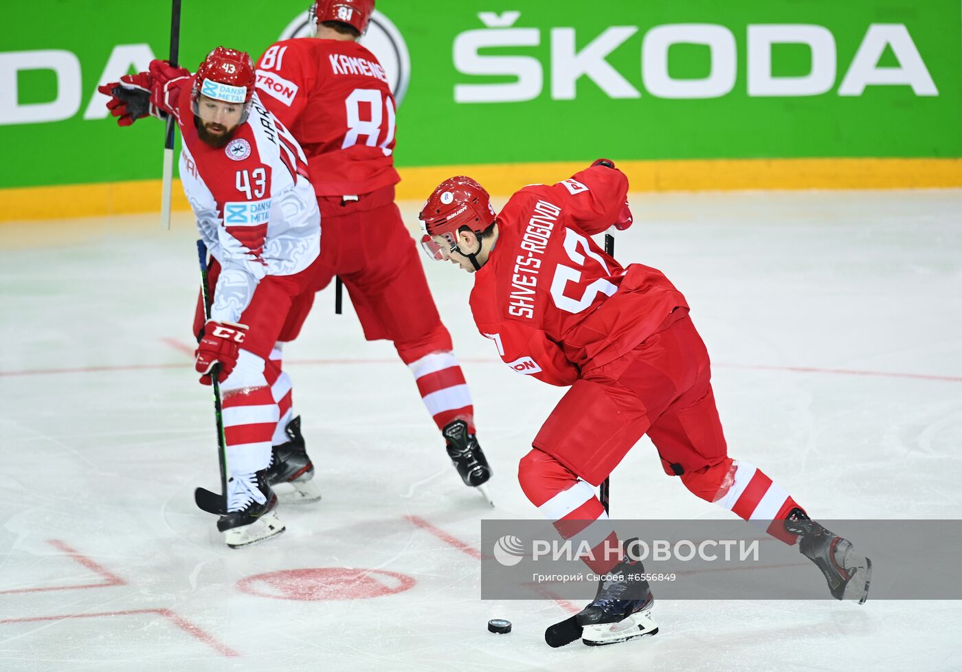 Хоккей. Чемпионат мира. Матч Россия - Дания 