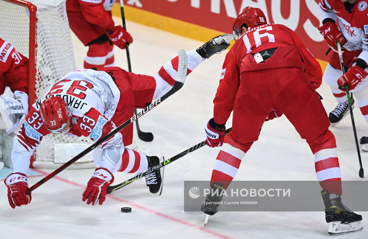 Хоккей. Чемпионат мира. Матч Россия - Дания 