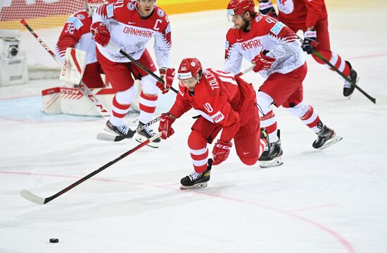 Хоккей. Чемпионат мира. Матч Россия - Дания 
