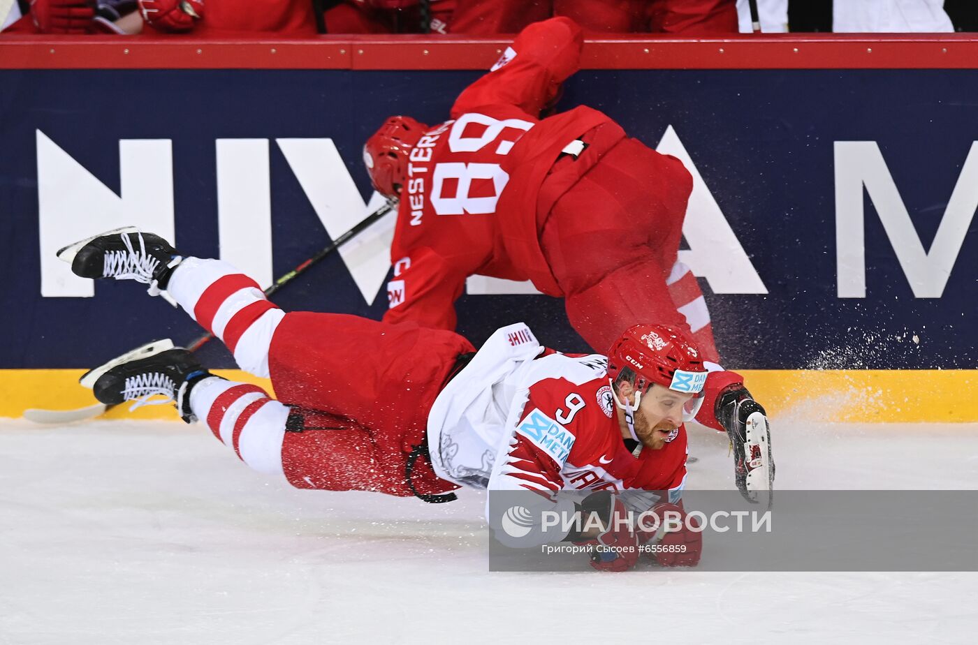 Хоккей. Чемпионат мира. Матч Россия - Дания 