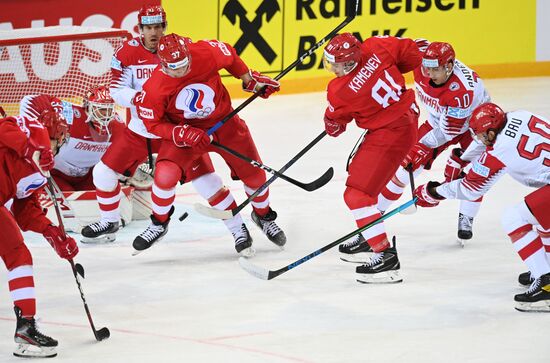 Хоккей. Чемпионат мира. Матч Россия - Дания 