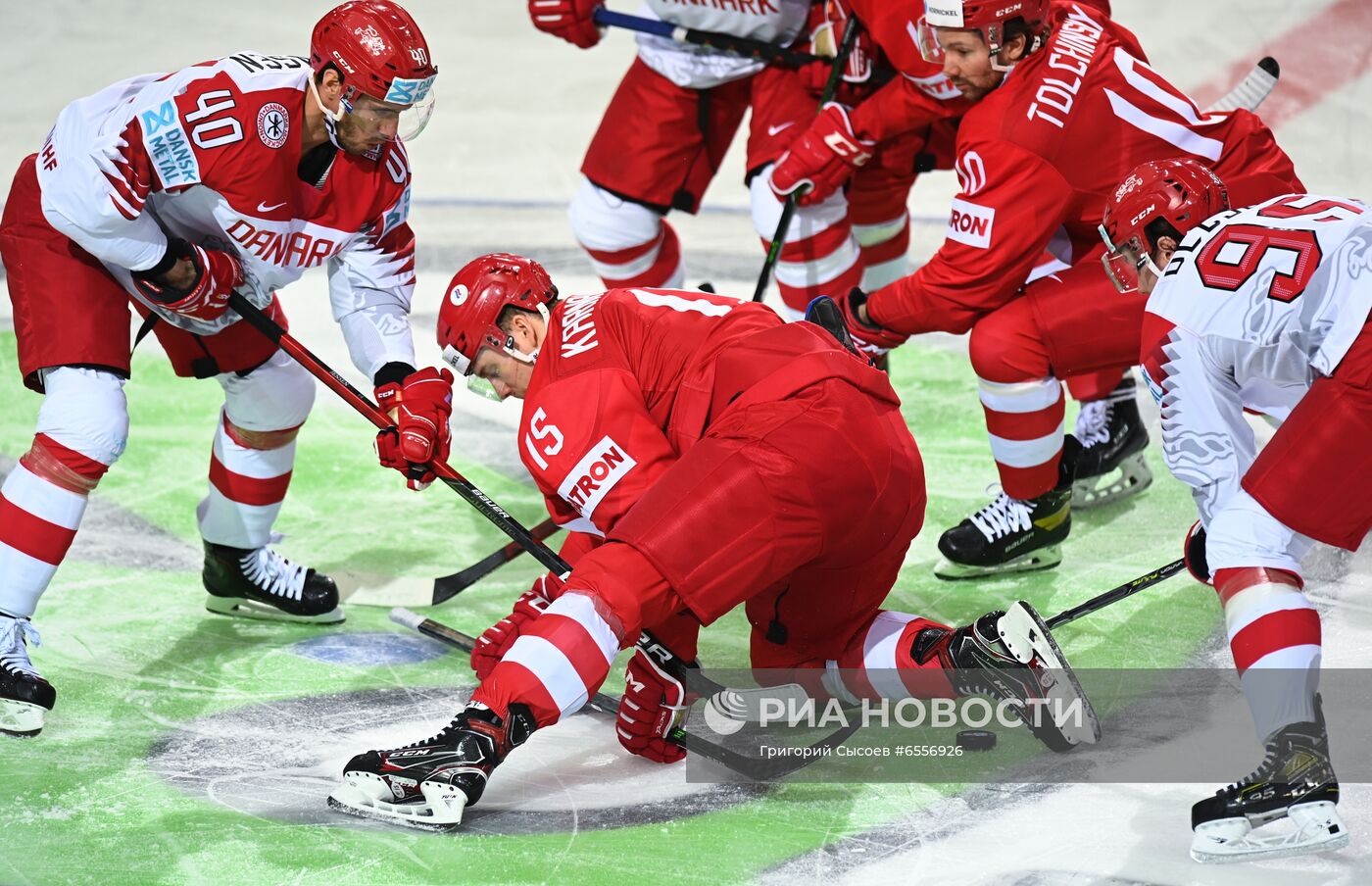Хоккей. Чемпионат мира. Матч Россия - Дания 