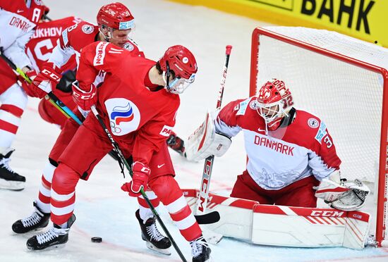 Хоккей. Чемпионат мира. Матч Россия - Дания 