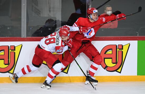Хоккей. Чемпионат мира. Матч Россия - Дания 