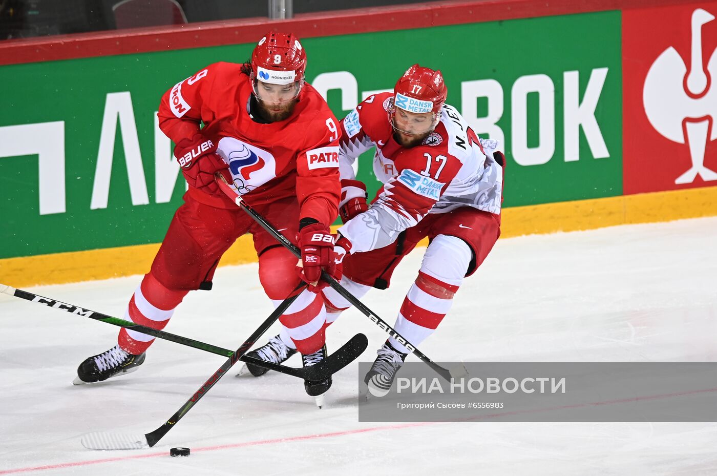 Хоккей. Чемпионат мира. Матч Россия - Дания 
