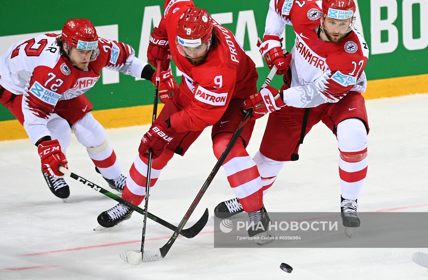 Хоккей. Чемпионат мира. Матч Россия - Дания 