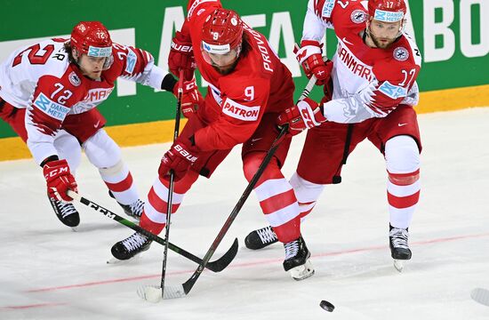 Хоккей. Чемпионат мира. Матч Россия - Дания 