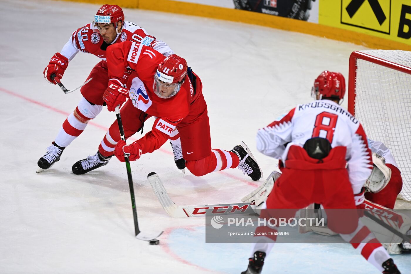 Хоккей. Чемпионат мира. Матч Россия - Дания 