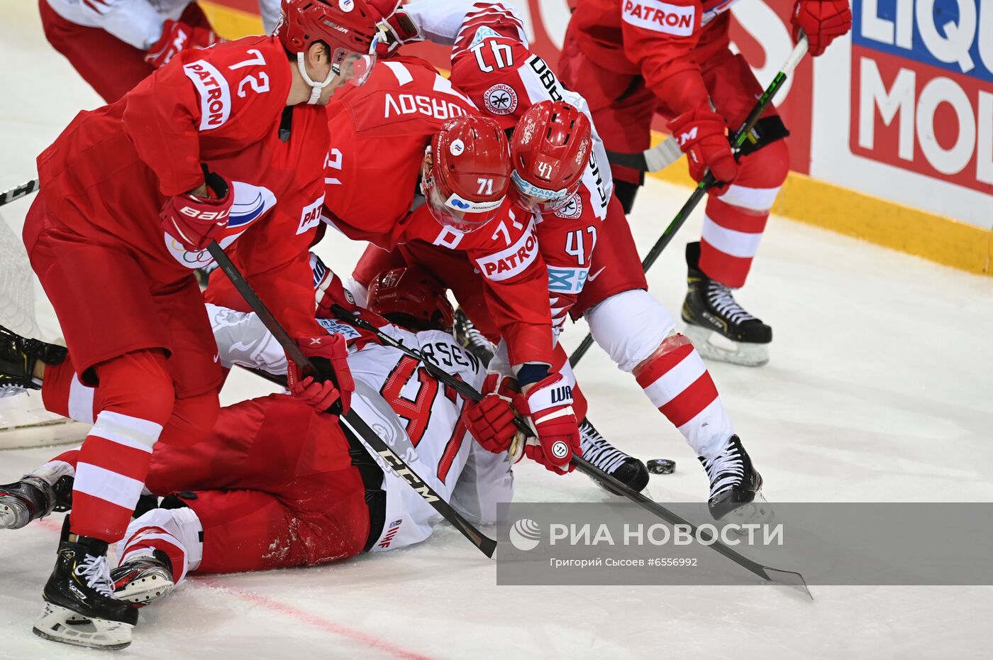 Хоккей. Чемпионат мира. Матч Россия - Дания 