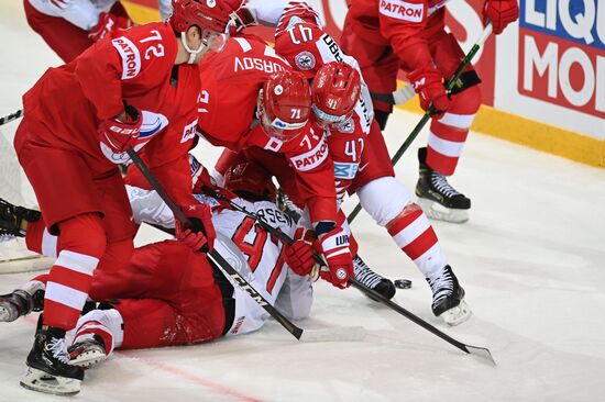 Хоккей. Чемпионат мира. Матч Россия - Дания 