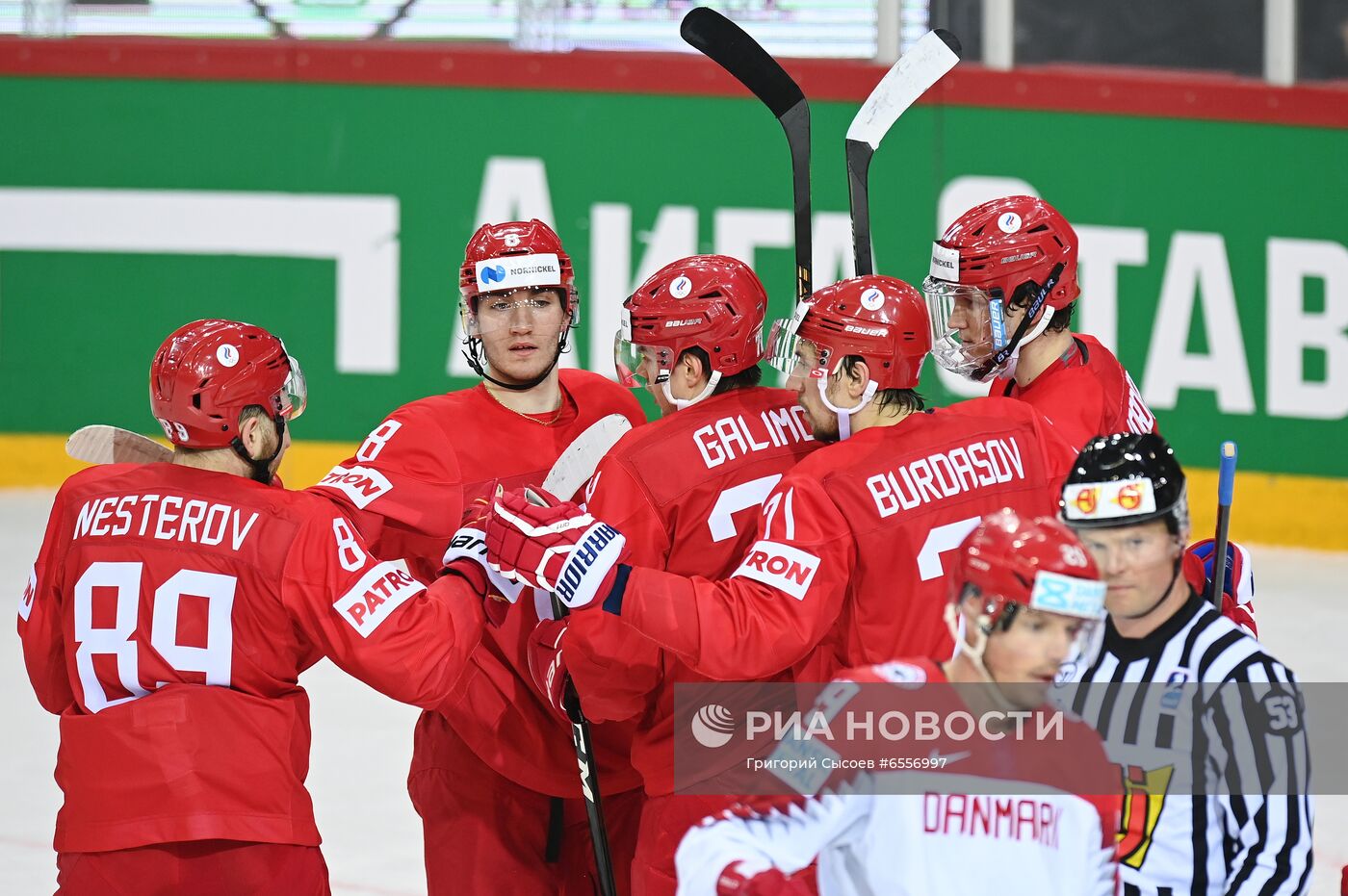 Хоккей. Чемпионат мира. Матч Россия - Дания 