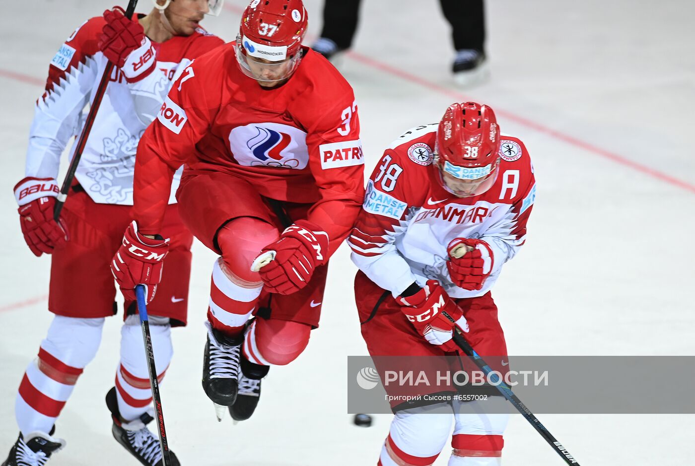 Хоккей. Чемпионат мира. Матч Россия - Дания 