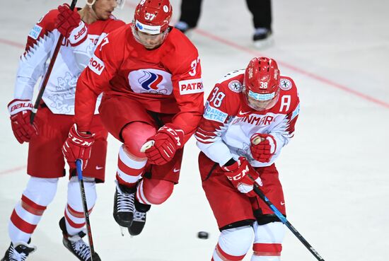 Хоккей. Чемпионат мира. Матч Россия - Дания 