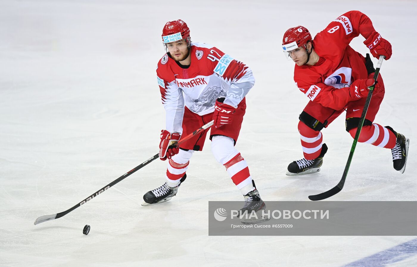 Хоккей. Чемпионат мира. Матч Россия - Дания 