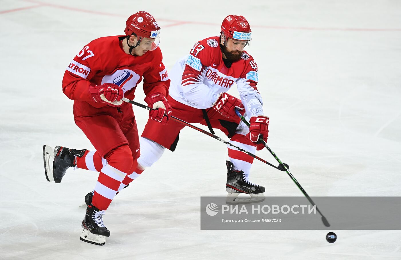 Хоккей. Чемпионат мира. Матч Россия - Дания 