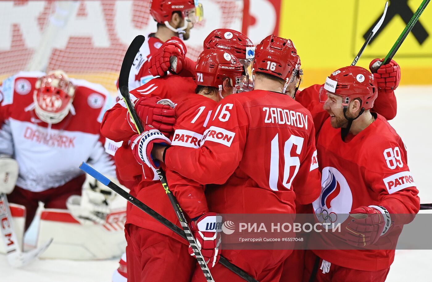 Хоккей. Чемпионат мира. Матч Россия - Дания 