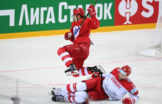 Хоккей. Чемпионат мира. Матч Россия - Дания 