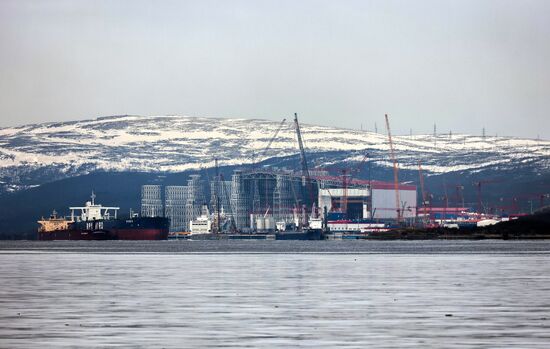 Строительство завода "НОВАТЭК-Мурманск" в Белокаменке