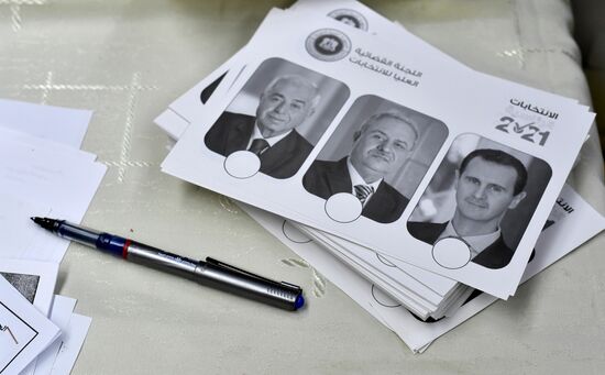 Подсчёт голосов на президентских выборах в Сирии