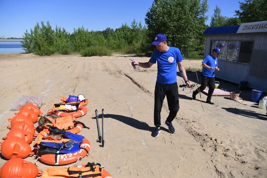 Проверка пляжа "Локомотив" в Казани на готовность к летнему сезону