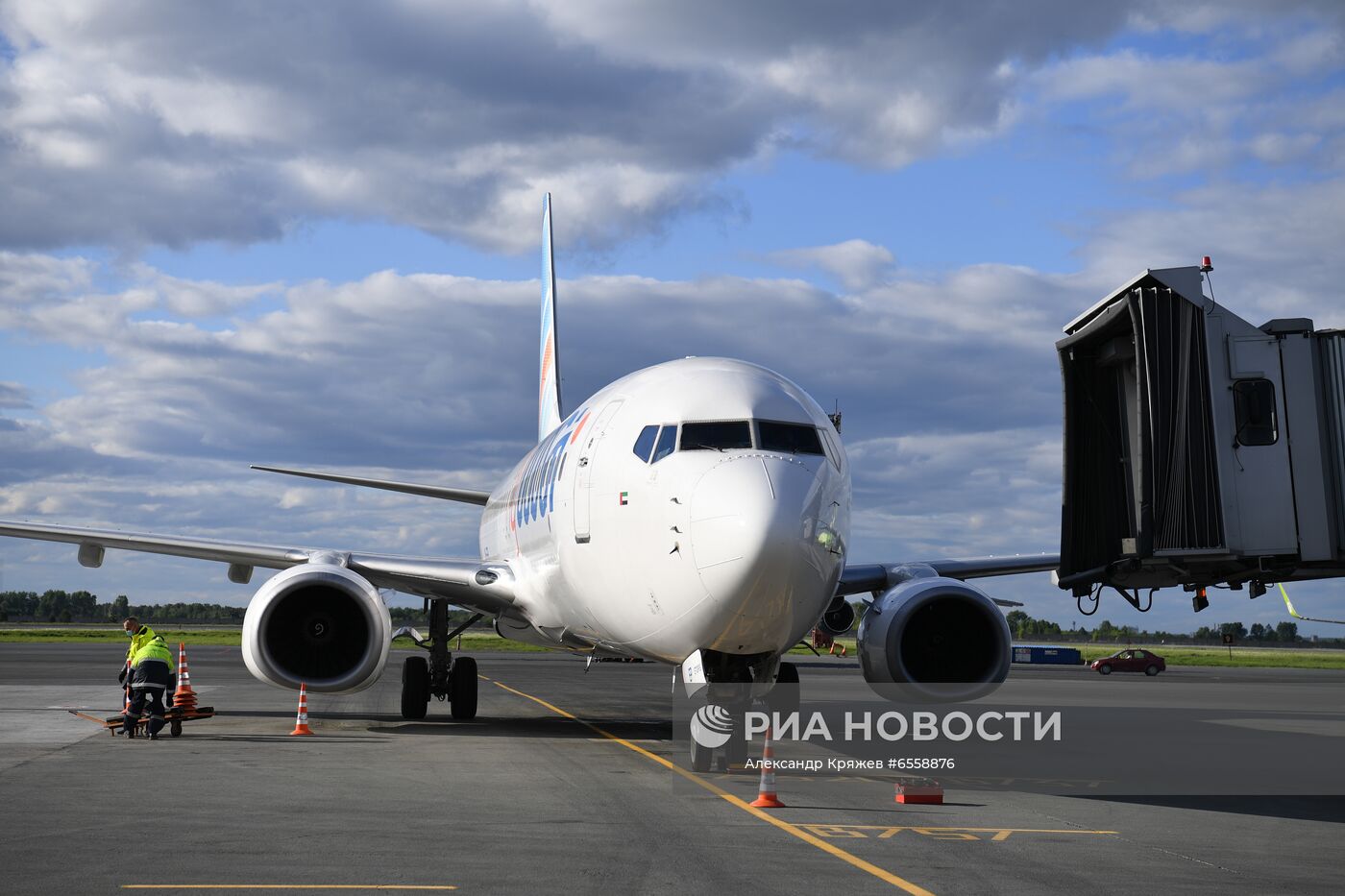 Торжественное открытие рейса "Flydubai" из Новосибирска в Дубай в аэропорту Толмачево