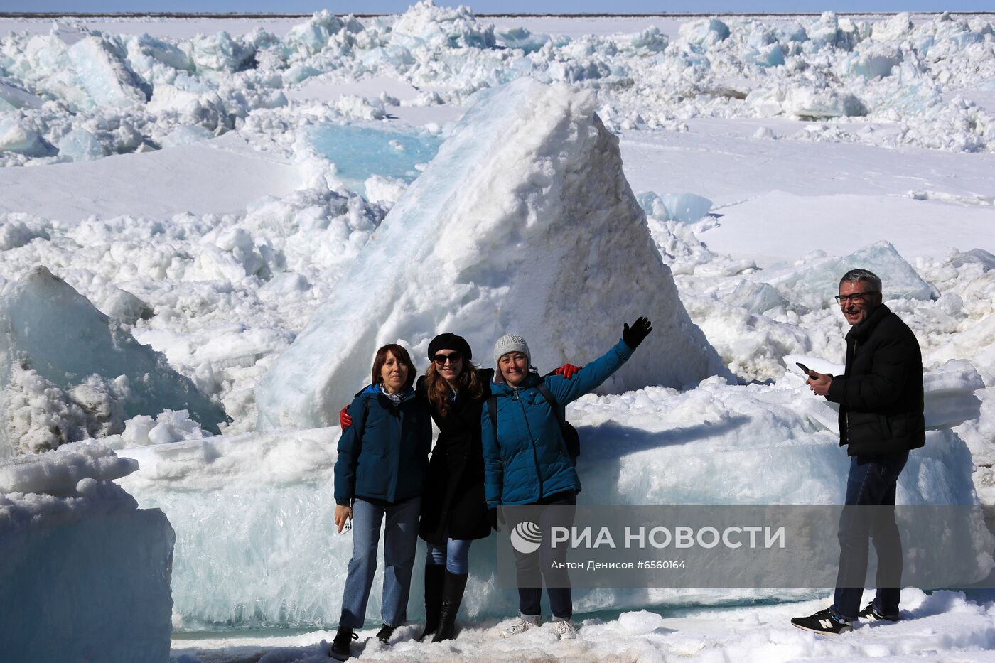 Ледоход на реке Енисей