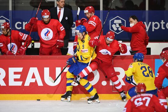 Хоккей. Чемпионат мира. Матч Россия - Швеция