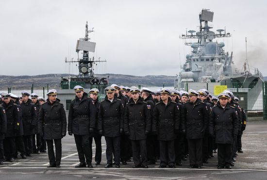 Празднование Дня Северного флота ВМФ России