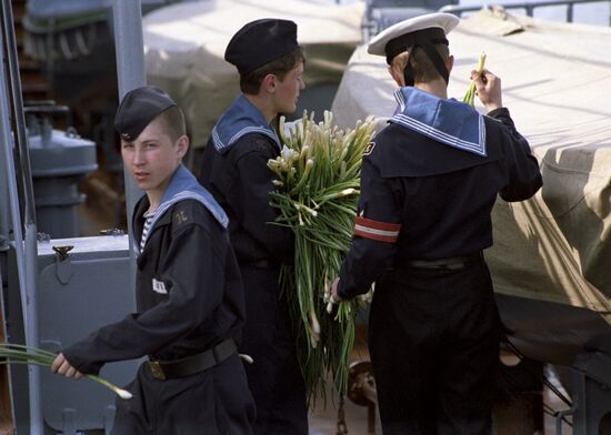 Воспитанники Ленинградского Нахимовского военно-морского училища