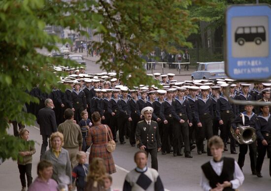 Воспитанники Ленинградского Нахимовского военно-морского училища