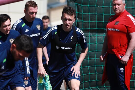 Футбол. Тренировка сборной России