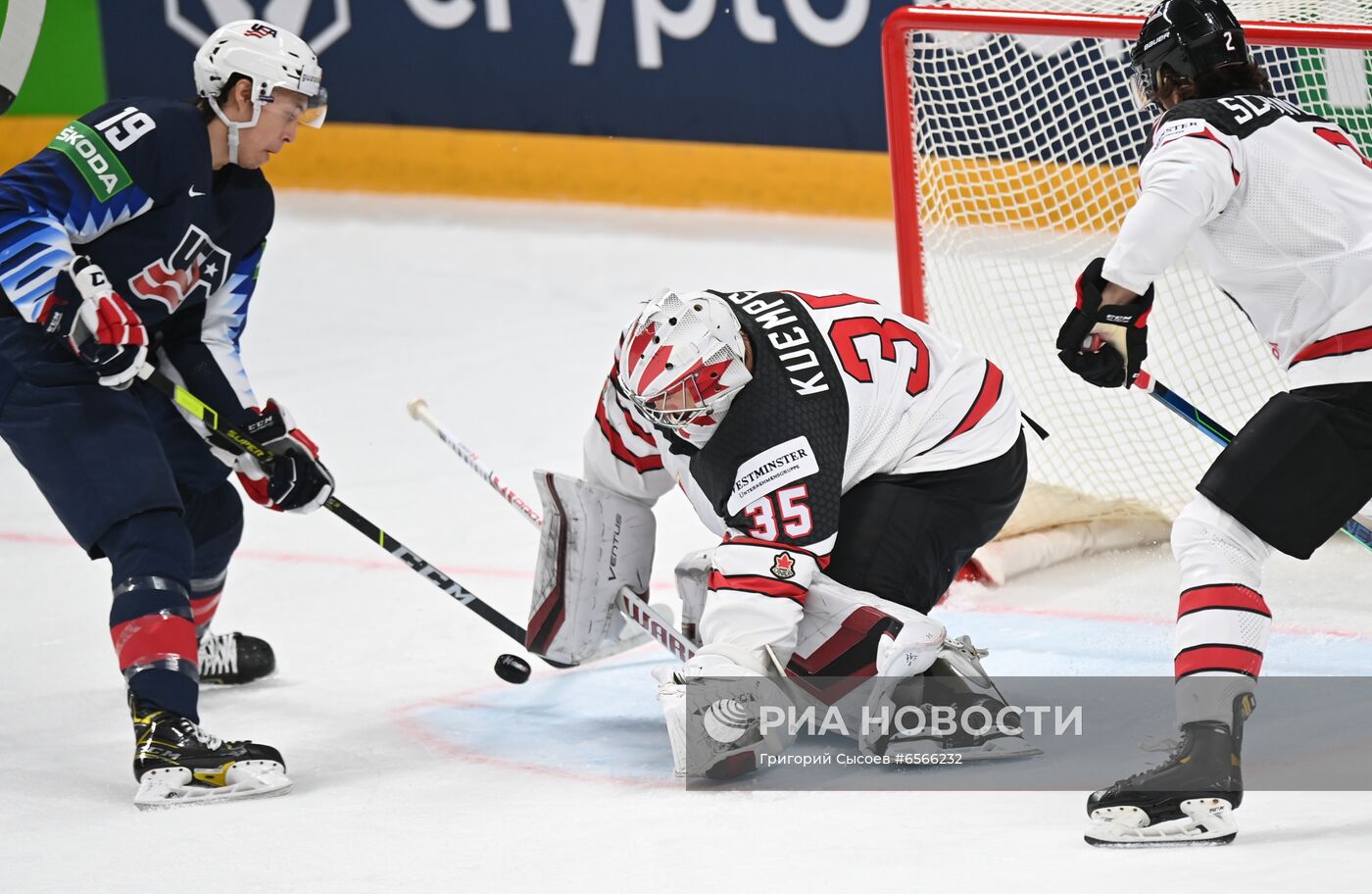 Хоккей. Чемпионат мира. Матч США - Канада