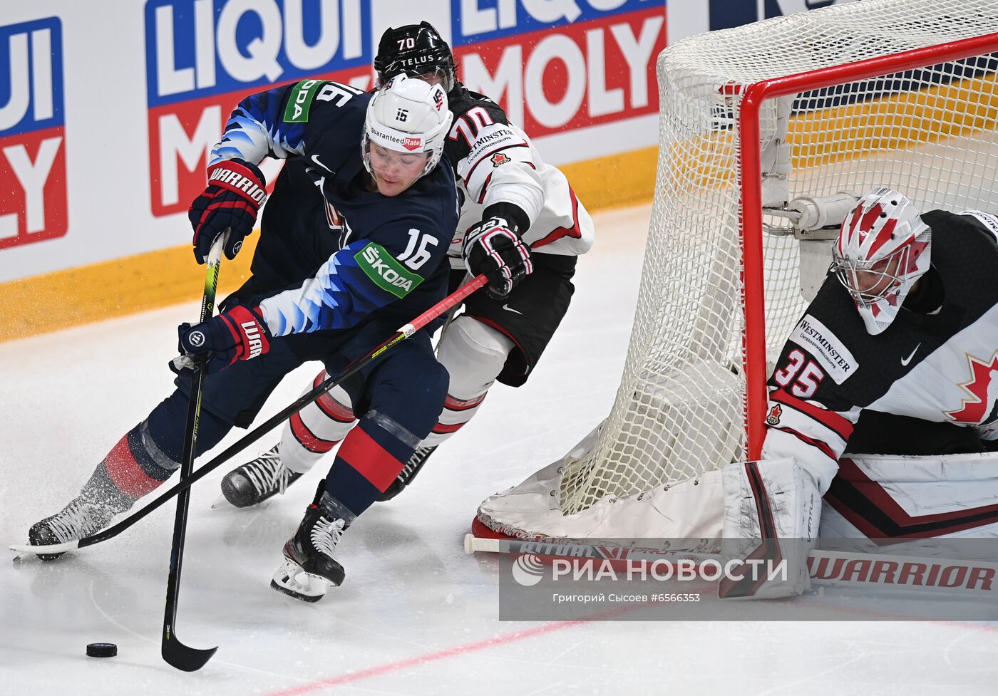 Хоккей. Чемпионат мира. Матч США - Канада