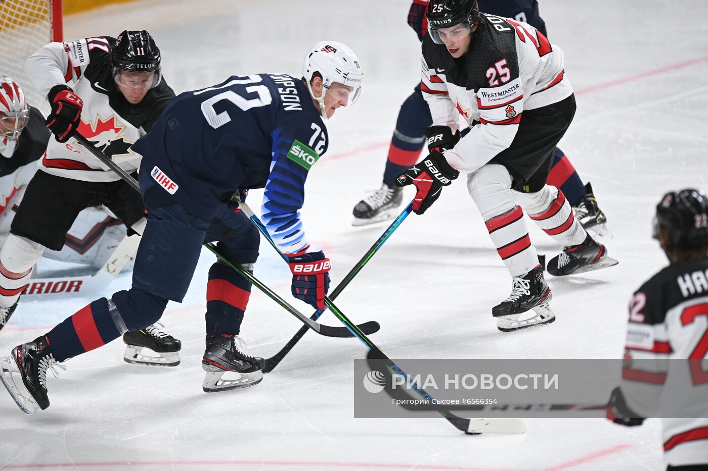 Хоккей. Чемпионат мира. Матч США - Канада