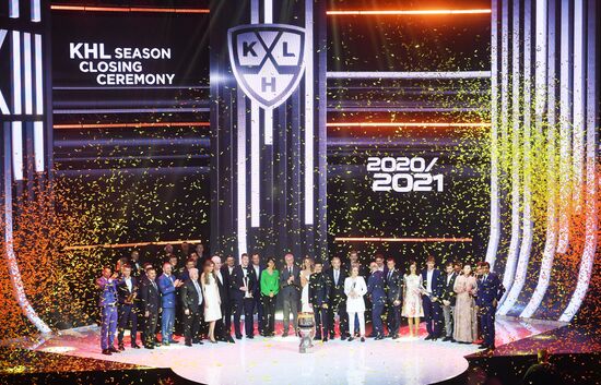 Церемония закрытия сезона КХЛ 2020/2021