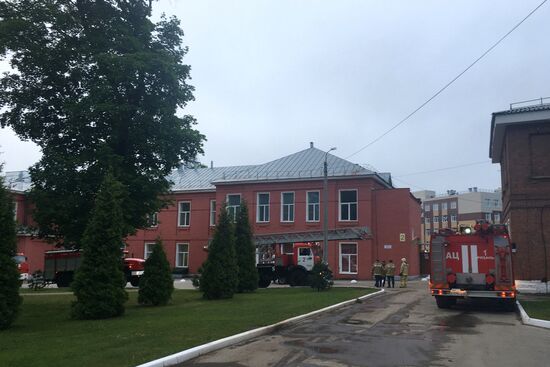Последствия пожара в рязанской больнице имени Н. А. Семашко