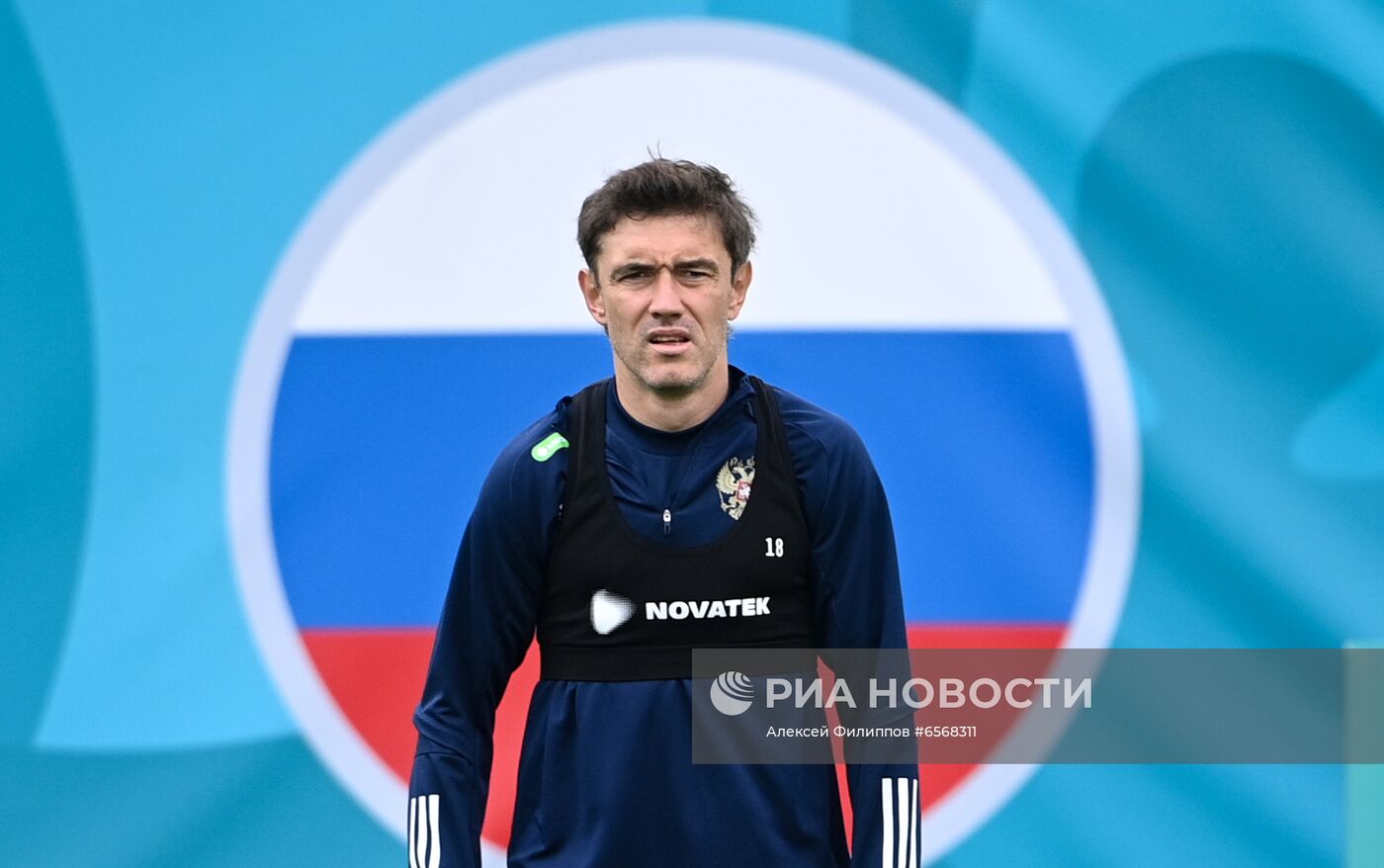 Футбол. Чемпионат Европы. Тренировка сборной России