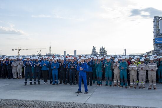 Запуск производства на Амурском газоперерабатывающем заводе 