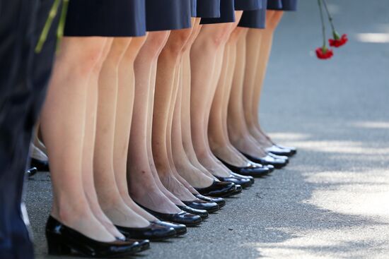 Открытие бюстов Героям Советского Союза в краснодарском летном училище