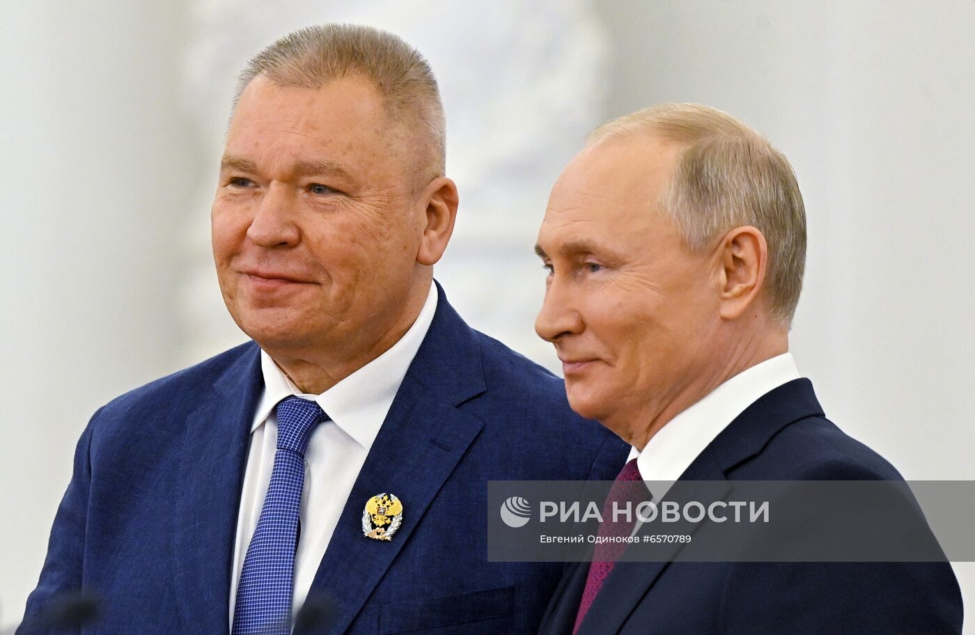 Вручение государственных премий и золотых медалей "Героя Труда РФ" президентом РФ В. Путиным в Кремле